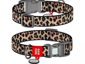 COLLAR (Коллар) - WAUDOG Nylon, Ошейник нейлон пластиковый фастекс с QR паспортом 