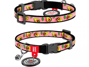 COLLAR (Коллар) - WAUDOG Nylon, Ошейник для котов нейлон пластиковый фастекс с QR паспортом 
