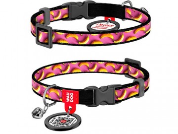 COLLAR (Коллар) - WAUDOG Nylon, Ошейник нейлон пластиковый фастекс с QR паспортом 