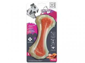 M-Pets (М-петс) - Chewbo, Игрушка для собак Кость, с ароматом бекона, размер L, 20 х 5 х 4 см