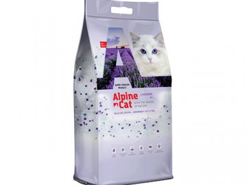 Alpine Cat (Альпин Кэт) - Силикагелевый наполнитель с ароматом лаванды, 24 л