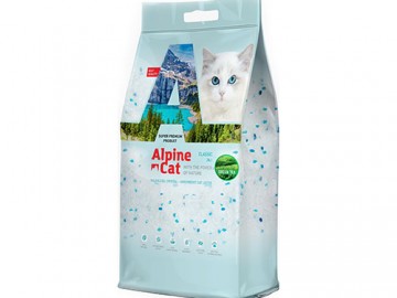 Alpine Cat (Альпин Кэт) - Силикагелевый наполнитель с ароматом зеленого чая, 24 л
