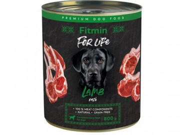 Fitmin (Фитмин) - For Life Lamb, Влажный корм для собак со вкусом ягненка, банка 800 г
