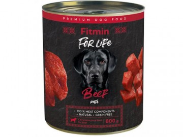 Fitmin (Фитмин) - For Life Beef, Влажный корм для собак со вкусом говядины, банка 800 г