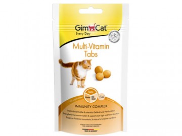GimCat (ДжимКэт) - Multi-Vitamin Tabs, Витамины для взрослых кошек для поддержания иммунитета, 40 г