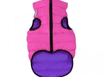 COLLAR (Коллар) - AIRYVEST, Куртка двухсторонняя, размер XS, 22 см, розово-фиолетовая, полиэстер