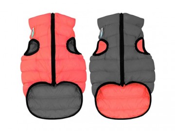 COLLAR (Коллар) - AIRYVEST, Куртка двухсторонняя, размер XS, 22 см, кораллово-серая, полиэстер