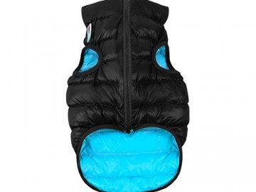 COLLAR (Коллар) - AIRYVEST, Куртка двухсторонняя, размер L, 65 см, черно-голубая, полиэстер