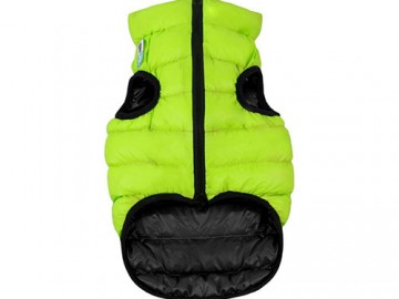 COLLAR (Коллар) - AIRYVEST, Куртка двухсторонняя, размер S, 35 см, салатово-черная, полиэстер