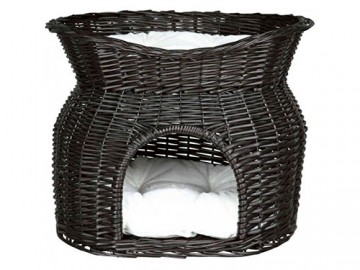 Trixie (Трикси) - Плетеная корзина с лежанкой сверху и снизу с 2 подушками, 54 × 43 × 37 см