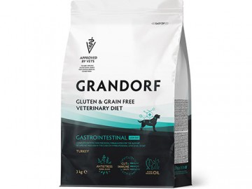 Grandorf (Грандорф) - VetDiet Gastrointestinal Low Fat Turkey, Сухой корм для собак, способствующий регуляции метаболизма липидов при гиперлипидемии, индейка, 3 кг