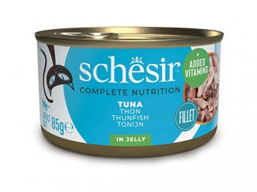 Schesir (Шезир) - Tuna in jelly, Влажный корм для кошек с тунцом в желе, баночка 85 г