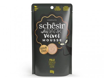 Schesir (Шезир) - After Dark Velvet Grain Free, Влажный корм для кошек, мусс с курицей, пауч 80 г