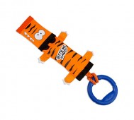 GiGwi (Гигви) - Игрушка для собак Тигр на веревке с ручкой с пищалкой, 51 см