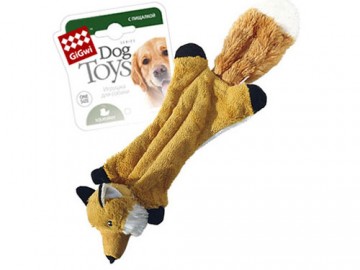 GiGwi (Гигви) - Игрушка для собак Шкурка лисы с пищалками, 41 см