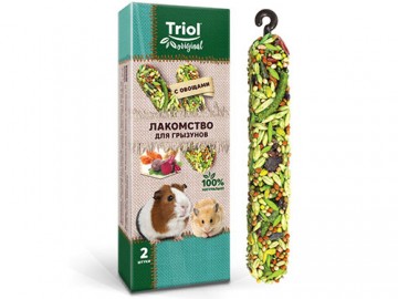 Triol (Триол) - Original, Лакомство для грызунов с овощами, упаковка 2 шт, 50 г