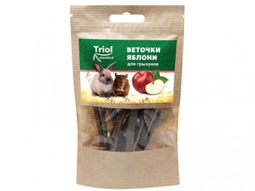 Triol (Триол) - Standard, Лакомство веточки яблони для грызунов, 40 г