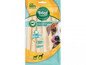 Triol (Триол) - Dental, Палочки жевательные белые, 15 см