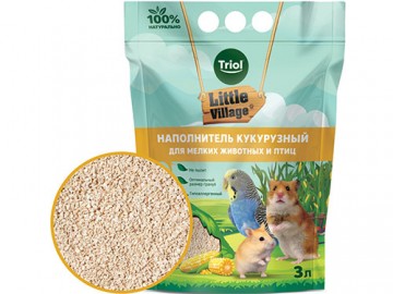 Triol (Триол) - Наполнитель кукурузный для грызунов и птиц, 3 л