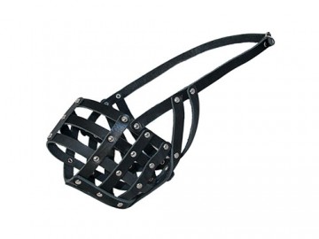 Gamma (Гамма)  - Намордник кожаный №5, 18 х 12 х 18 см