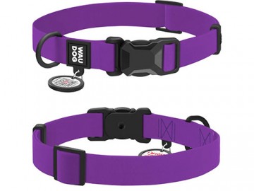 WAUDOG (Ваудог) - Magnet, Ошейник для собак водостойкий, магнитная пряжка фастекс, L, ш 25 мм, дл 34-49 см, фиолетовый