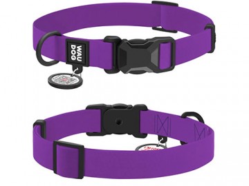 WAUDOG (Ваудог) - Magnet, Ошейник для собак водостойкий, магнитная пряжка фастекс, S, ш 15 мм, дл 26-35 см, фиолетовый