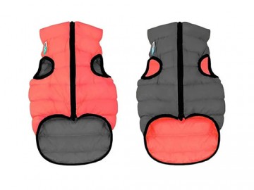 COLLAR (Коллар) - AIRYVEST, Куртка для собак двусторонняя, размер XS 30 см, кораллово-серая