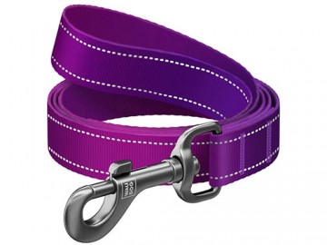 WAUDOG (Ваудог) - Nylon Mono, Поводок для собак, светоотражающий, L-XXL, ш 25 мм, дл 200 см, фиолетовый