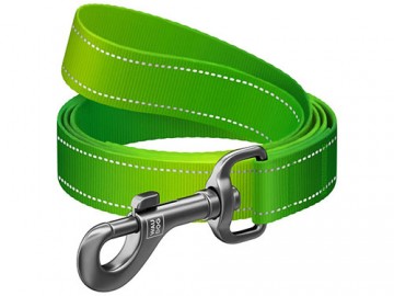 WAUDOG (Ваудог) - Nylon Mono, Поводок для собак, светоотражающий, L-XXL, ш 25 мм, дл 200 см, салатовый
