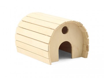 Gamma (Гамма) - Домик цилиндрический для грызунов деревянный, 11,5 х 15 х 10 см
