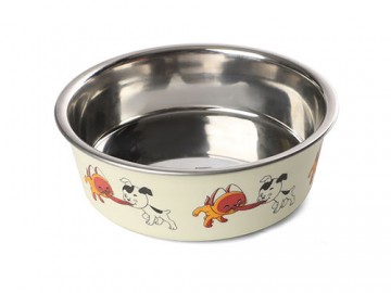 Triol (Триол) - Союзфильм, Миска для кошек и собак металлическая на резинке 