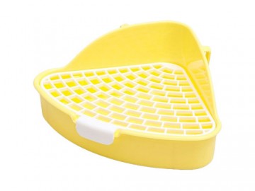 Пижон - Туалет для кроликов и хорьков, 24 х 18 х 11 см, угловой, пластик, жёлтый