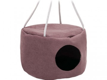 Sima (Сима) - Подвесной дом для грызунов, 15 х 10 см, круглый, флис, микс цветов