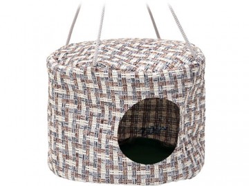 Sima (Сима) - Подвесной дом для грызунов, 20 х 15 см, круглый, флис, микс цветов