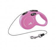 Flexi (Флекси) - Рулетка Classic Cat XS 3 м, до 8 кг трос (розовый)