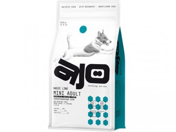 AJO (АЙО) - Dog Mini Adult, Сухой корм для взрослых собак малых пород, с курицей и гречкой, 2 кг