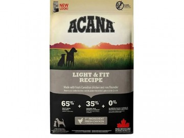 Acana (Акана) - Light & Fit Recipe, Беззерновой корм для собак всех пород, для контроля веса, цыпленок, индейка, сельдь и камбала, 11,4 кг
