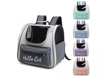 ZooMoDA (ЗооМоДа) - Рюкзак-переноска для кошек и собак с карманом, 35 х 25 х 32 см, микс цветов