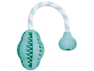 Trixie (Трикси) - Denta fun, Игрушка для собак мяч с веревкой, 8 х 28 см