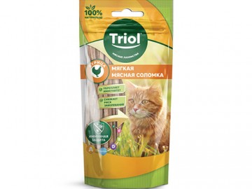 Triol (Триол) - Лакомство для кошек «Мягкая мясная соломка из курицы», 40 г