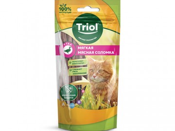 Triol (Триол) - Лакомство для кошек «Мягкая мясная соломка из утки», 40 г