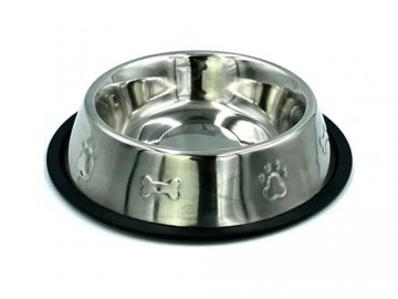 Efox (Ифокс) - Миска для собак из нержавеющей стали на резинке, Ø22 см, 1440 мл