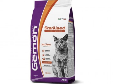 Gemon (Джимон) - Cat Sterilised with Turkey, Сухой корм для взрослых стерилизованных кошек, с индейкой, 2 кг