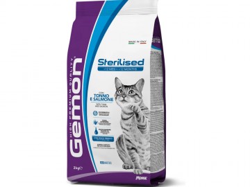 Gemon (Джимон) - Cat Sterilised with Tuna & Salmon, Сухой корм для взрослых стерилизованных кошек, с тунцом и лососем, 2 кг