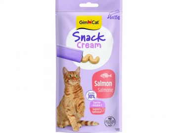 GimCat (ДжимКэт) - Snack Cream with Salmon, Кремовое лакомство для кошек с лососем, 15 г (штучно)