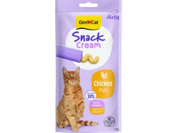 GimCat (ДжимКэт) - Snack Cream with Chicken, Кремовое лакомство для кошек с курицей, 15 г (штучно)