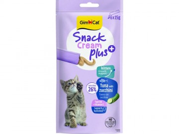 GimCat (ДжимКэт) - Snack Cream Plus Kitten Tuna with zucchini, Кремовое лакомство для котят с тунцом и цукини, 15 г (штучно)