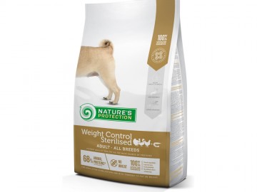 Nature's Protection (Нейчерлс Протекшн) - Weight Control Sterilised Adult All Breeds, Сухой корм для стерилизованных собак, склонных к набору веса с птицей и крилем, 12 кг