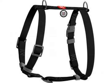 WAUDOG (Ваудог) - Waterproof, Шлейка водостойкая анатомическая H-образная с QR паспортом, XL, ш 40 мм, A 60-98 см, B 69-110 см, черный