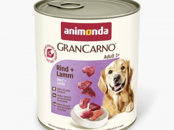 Animonda (Анимонда) - GranCarno Original, Беззерновой влажный корм для взрослых собак с говядиной и ягненком, банка 800 г